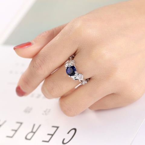 Crystal Vine Leaf Design Engagement Ring Fashion For Women Jewelry, 6, 7, 8, 9, 10, 11