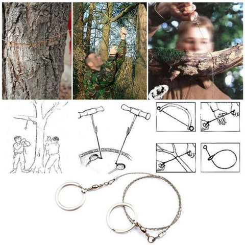 Portable Stainless Steel Wire Outdoor Survival Self Defense Chainsaws Hand Saw Fret Tool, Hand Saw (Silver)