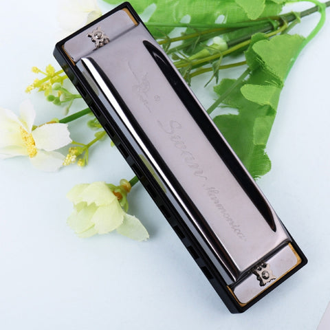 Swan 2 PCS 10 Holes Full-scale Bruce Harmonica Beginner Children Adult Students Playing Musical Instruments, Swan 10 Holes Bruce Harmonica
