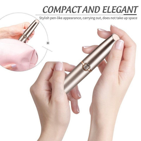 Push Button Electric Eyebrow Trimmer Automatic Hair Removal Device, Push Button Rose Gold, Push Button Pearl Whit