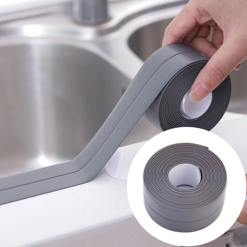 Durable PVC Material Waterproof Mold Proof Adhesive Tape  Kitchen Bathroom Wall Sealing Tape, 3.8cm x 3.2m, 2.2cm x 3.2m