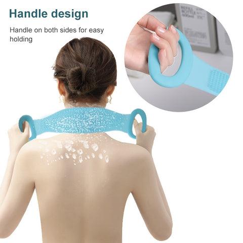 Silicone Massage Pull Strap Bath Brush Powerful Exfoliating Rubbing Bath Artifact, TBD052096201E, TBD052096201A, TBD052096201B, TBD052096201C, TBD052096201D