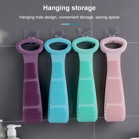 Silicone Massage Pull Strap Bath Brush Powerful Exfoliating Rubbing Bath Artifact, TBD052096201E, TBD052096201A, TBD052096201B, TBD052096201C, TBD052096201D