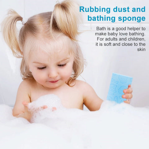 Baby Shower Spa Bath Square Sponge Body Cleaning Scrub
