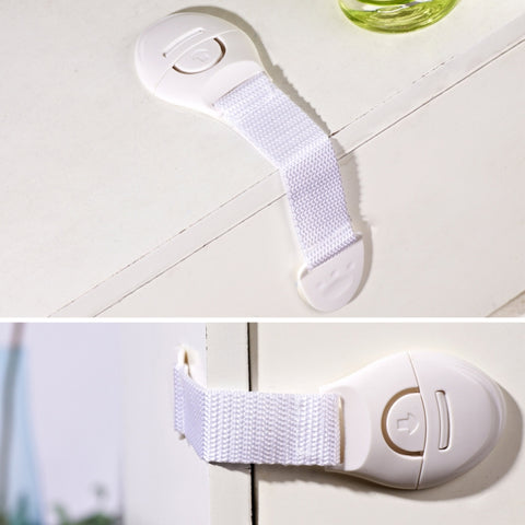 10 PCS/Lot Child Lock Protection Of Children Locking Doors For Children Safety Kids Plastic Lock, 10 PCS  White