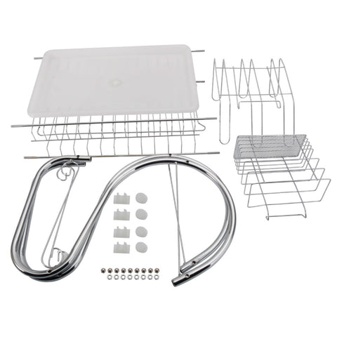 2 Tiers Kitchen Dish Drying Rack Drainer Dryer Tray Cultery Holder, Cultery Holder