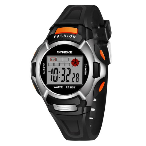 SYNOKE 99329 Waterproof Luminous Sports Electronic Watch for Children, Black, Blue, Green, Pink, Purple, Red