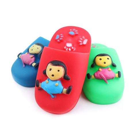 Rubber Squeak Toy for Dog Screaming Chicken Chew Bone Squeaky Ball Dog Toys Tooth Grinding, Random Color Delivery