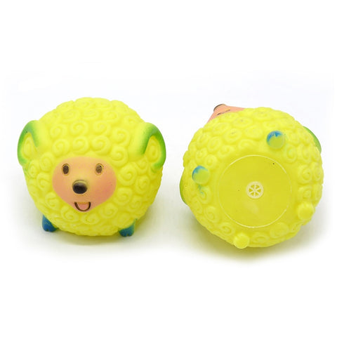 Rubber Squeak Toy for Dog Screaming Chicken Chew Bone Squeaky Ball Dog Toys Tooth Grinding, Random Color Delivery