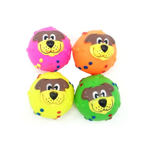 Rubber Squeak Toy for Dog Screaming Chicken Chew Bone Squeaky Ball Dog Toys Tooth Grinding, Random Color Delivery