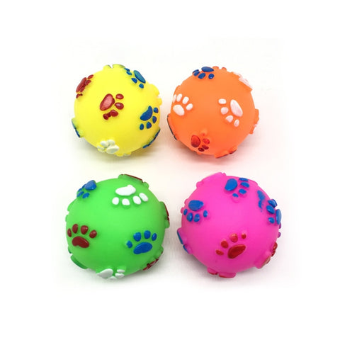 Rubber Squeak Toy for Dog Screaming Chicken Chew Bone Squeaky Ball Dog Toys Tooth Grinding, Random Color Delivery