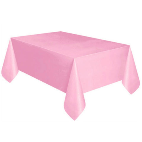 Disposable Plastic Tablecloth Solid Color Wedding Birthday Party Table Cover Rectangle Desk Cloth Wipe Covers