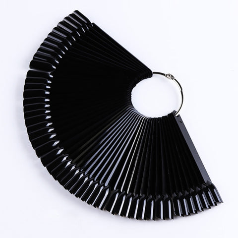 3 Set Fan-shaped Nail Mold Swatch Nail Polish Color Card Nail Art Display Board
