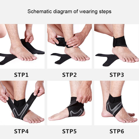 Sport Ankle Support Elastic High Protect Sports Ankle Equipment Safety Running Basketball Ankle Brace Support, M, Left (Black Grey), M, Right (Black Grey), L, Left (Black Grey), L, Right (Black Grey), S, Left (Black Grey), S, Right (Black Grey)        ...