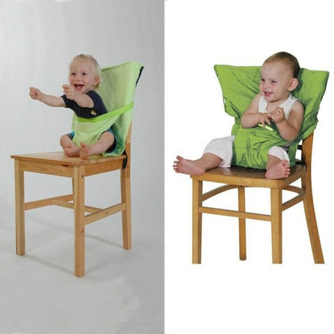 Baby Portable Seat Kids Chair Travel Foldable Washable Infant Dining Seat Cover Safety Belt