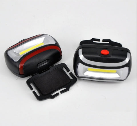 2 PCS 3W Portable Mini COB LED Headlamp Head Lamp Torch with 3 Lighting Modes