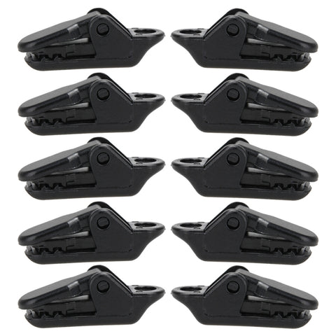 10pcs Tents Accessories Awning Wind Rope Clamp Plastic Clip Outdoor Camping Tent Alligator Cip Hook, Plastic Clip