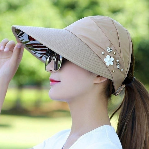 Women Summer Casual  Going Out Ultraviolet-proof Korean Style Folded Sun Block Hat Breathable And Light, Rose Red, Blue, Beige, Red, Black, Pink, Khaki