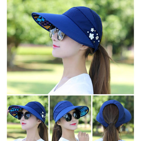 Women Summer Casual  Going Out Ultraviolet-proof Korean Style Folded Sun Block Hat Breathable And Light, Rose Red, Blue, Beige, Red, Black, Pink, Khaki