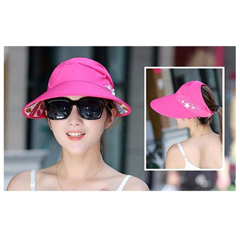Women Summer Casual  Going Out Ultraviolet-proof Korean Style Folded Sun Block Hat Breathable And Light, Rose Red, Blue, Beige, Red, Black, Pink, Khaki