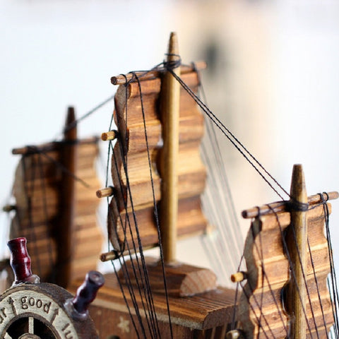 Wooden Crafts Decoration Music Sailing Office Home Decoration Creative Gifts, Music Sailing
