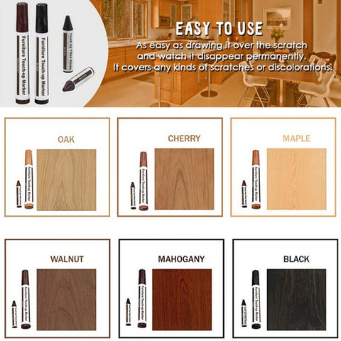 2 PCS Furniture Scratch Filler Repair Marker Pen, Size: 13.3x2cm