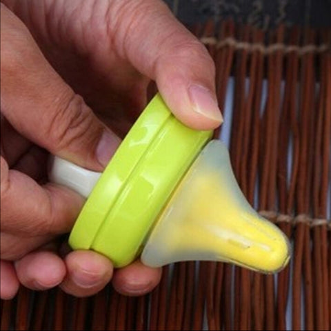 5 PCS 360 Degree Rotating Sponge yellow Baby Nipple Brush Babies Teat Cleaning Feeding Bottle Brushes Infant Pacifier Cleaner, Bottle Brushes