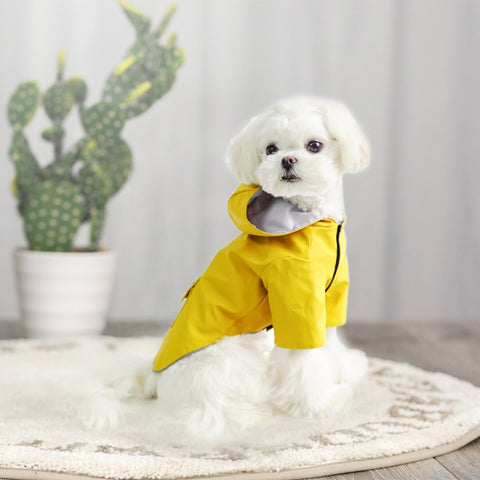 Dog Raincoat Hooded Four-Legged Clothes Waterproof All-Inclusive Small Dog Pet Raincoat, S, M, L, XL, XXL