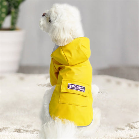 Dog Raincoat Hooded Four-Legged Clothes Waterproof All-Inclusive Small Dog Pet Raincoat, S, M, L, XL, XXL