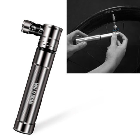 WILD MAN Mountain Road Bike Portable Bicycle Pump Us And French Mouth Universal Pump Mini Basketball Football Pump, GK8 (Red), GK8 (Black), GK8 (Silver)