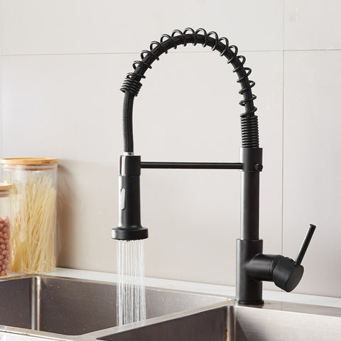 Kitchen Faucet Hot & Cold Water Tank Valve Sink Faucet, Black Model, Electroplating Model, Brushed Model