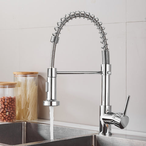 Kitchen Faucet Hot & Cold Water Tank Valve Sink Faucet, Black Model, Electroplating Model, Brushed Model