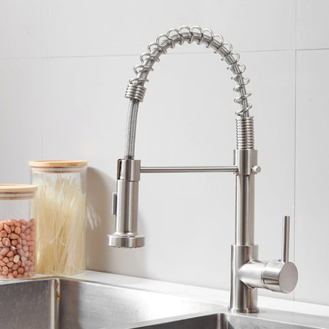 Kitchen Faucet Hot & Cold Water Tank Valve Sink Faucet, Black Model, Electroplating Model, Brushed Model