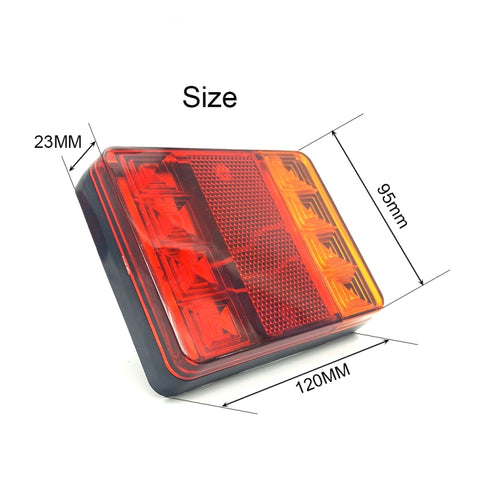 2 PCS CNSUNNY LIGHT DC 12V Car Truck Trailer Caravans LED Rear Tail Warning Brake Lights, Warning Brake Lights