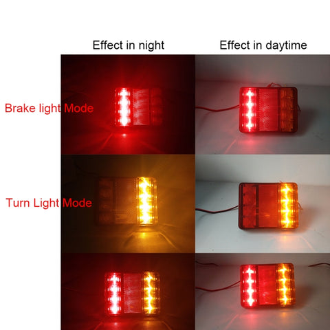 2 PCS CNSUNNY LIGHT DC 12V Car Truck Trailer Caravans LED Rear Tail Warning Brake Lights, Warning Brake Lights