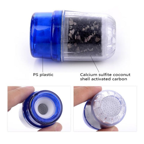 2 PCS Household Tap Water Purifier Kitchen Faucet Filter Activated Carbon Three-layer Water Filter, Faucet Filter