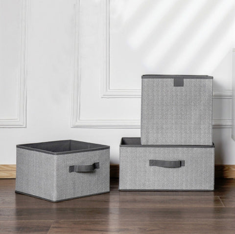 Non-woven Drawer Storage Box Square Uncovered Clothing Debris Sorting Box, 16L, 23L, 29L
