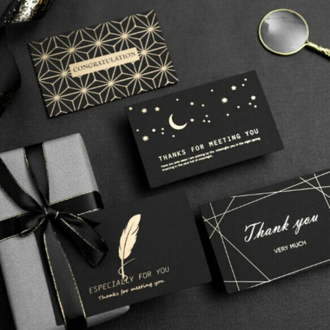 6 PCS Creative Business Bronzing Thanksgiving Birthday Card