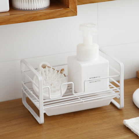 Kitchen Iron Drain Rack Steel Ball Soap Dishcloth Storage Rack, Kitchen Drain Rack