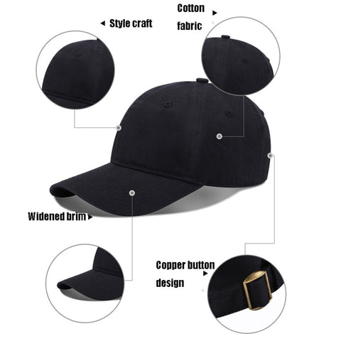 Baseball Cap Outing Leisure Peaked Cap Solid Color Washed Sun Hat, One Size