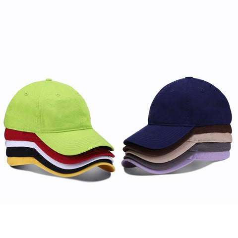 Baseball Cap Outing Leisure Peaked Cap Solid Color Washed Sun Hat, One Size