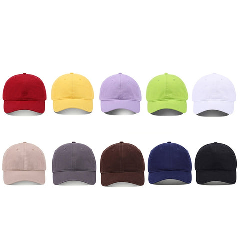 Baseball Cap Outing Leisure Peaked Cap Solid Color Washed Sun Hat, One Size