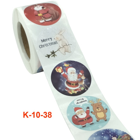 2 PCS Christmas Sticker Santa Claus Holiday Decoration Sticker Label, K-10-38, K-11-38
