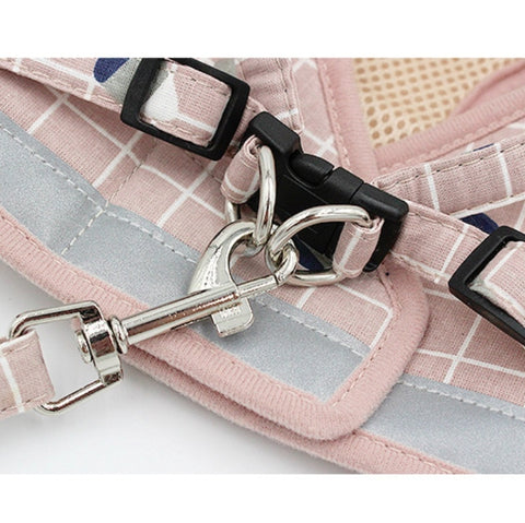 Reflective & Breathable Vest Traction Rope Pet Chest Leash, XS, S, M, L, XL