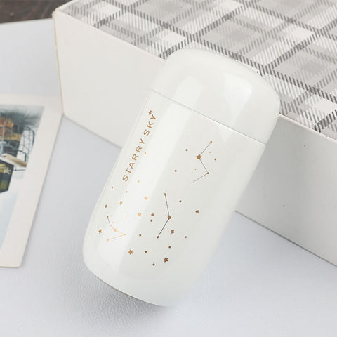 Portable Children Mini Cute Vacuum Flask Star Pocket Water Cup, Star White, Star Black