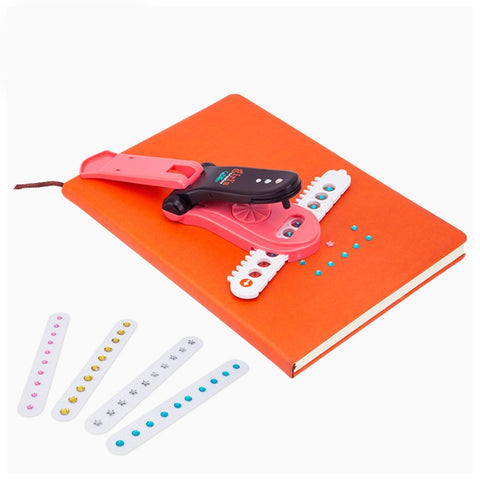 Girl Pretend Play Toy Sticker Diamond Pieces Nailing Machine, Nailing Machine
