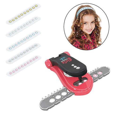 Girl Pretend Play Toy Sticker Diamond Pieces Nailing Machine, Nailing Machine