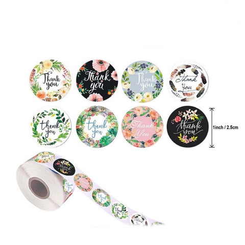 Roll Flower Decoration Thank You Seal Sticker Envelope Decoration Wedding Decoration, A-17, A-18, A-19, A-20