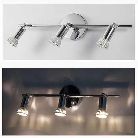 LED Chandelier Ceiling-mounted 9W Background Wall Adjustable Mirror Front Wall Light, White Light, Warm Light, Without Bulb