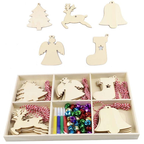 Christmas Creative DIY Decoration Gift Set  Handmade Wood Chip Pendant, JM02027, JM02028, JM02029, JM02030, JM02031, JM02032, JM02033, JM02034, JM02035, JM02036, JM02037, JM02038, JM02039, JM02040, JM02041